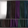 Multiple Colored Curtains with Sheer and Textured Fabric for Window Interior Decor
