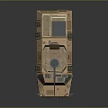 Armored Military Vehicle Featuring Desert Camouflage Roof Mounted Weapon And Large Tires
