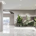 Modern Front Office Front Desk 3d model