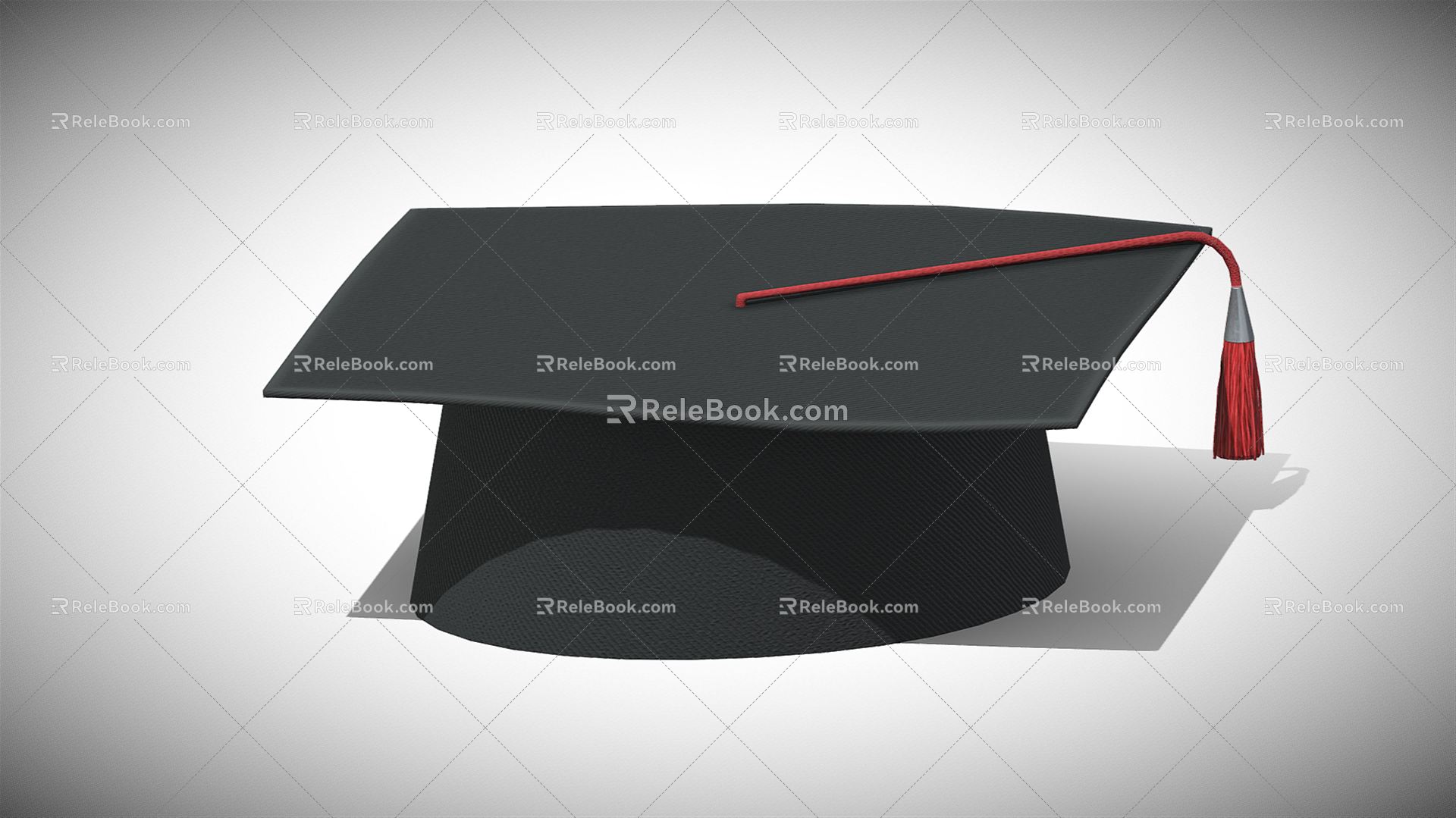 Modern Graduation Cap Low Poly 3d model