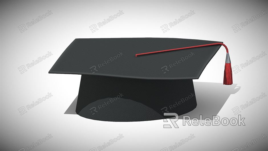 Modern Graduation Cap Low Poly model