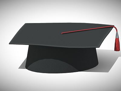 Modern Graduation Cap Low Poly model