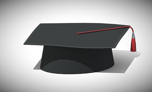 Modern Graduation Cap Low Poly 3d model