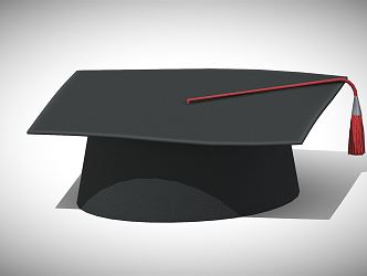 Modern Graduation Cap Low Poly 3d model