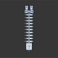 Blue And White Spiral Structure Component Designed For Spacecraft Missions