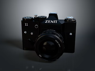 Zenit Black Laptop Computer With High Performance Processor And Sleek Design 3d model