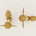 Cartoon Reptile Figure With Brown Body White Belly And Fluffy Tail Front Back View