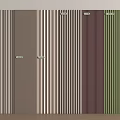 Wall Paneling With Various Colors And Vertical Stripe Design 3d model