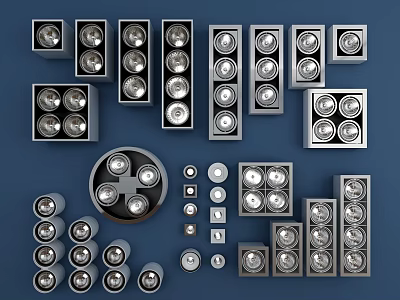 Modern Downlight Copper Lamp 3d model Modern Downlight Copper Lamp 3d model