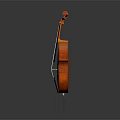 Beautiful Polished Brown Cello Musical Instrument Featuring Wooden Body And Metal Strings