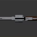 Silver Revolver With Wooden Grip And Detailed Metal Cylinder Design