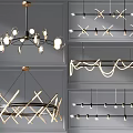 Modern Geometric Chandelier Designs With Metal Frames And LED Lighting For Interior Decor