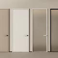 Hinged Doors With Various Styles Colors And Materials For Home Interior 3d model