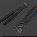 Professional Gray Adjustable Pliers with Blue Non Slip Grip Hardware Tools