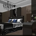 Black Leather Tufted Studded Bedroom Bench Placed By White And Gray Bed