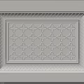 Intricate Ceiling Design With Geometric Patterns White Surface And Decorative Frame 3d model