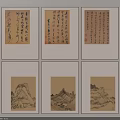 Traditional Chinese Landscape Paintings Framed Artworks Featuring Mountain Scenery On Wall
