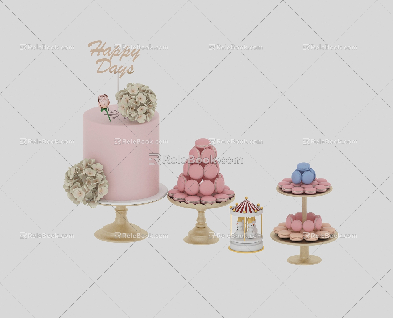 Dim Sum Dessert Cake Macaroon Dessert model