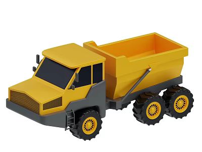 Modern Truck Cartoon Truck Transportation 3d model