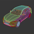 Silver Jaguar SUV With Modern Sleek Body And Alloy Wheels Design