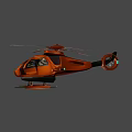 Orange Modern Helicopter Design With Rotor Cockpit And Futuristic Look
