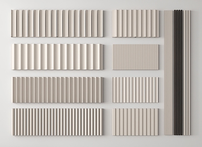 Modern wall panel 3d model