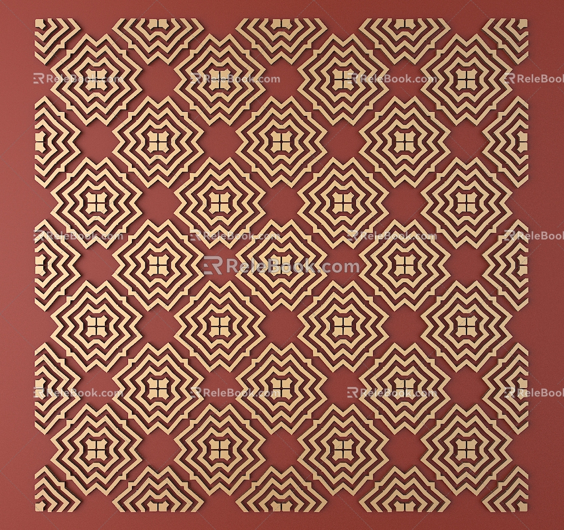 European-style Metal Carved European Pattern Hollow Carved Pattern 3d model