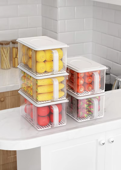Transparent Storage Container Set For Fruits Veggies 3d model