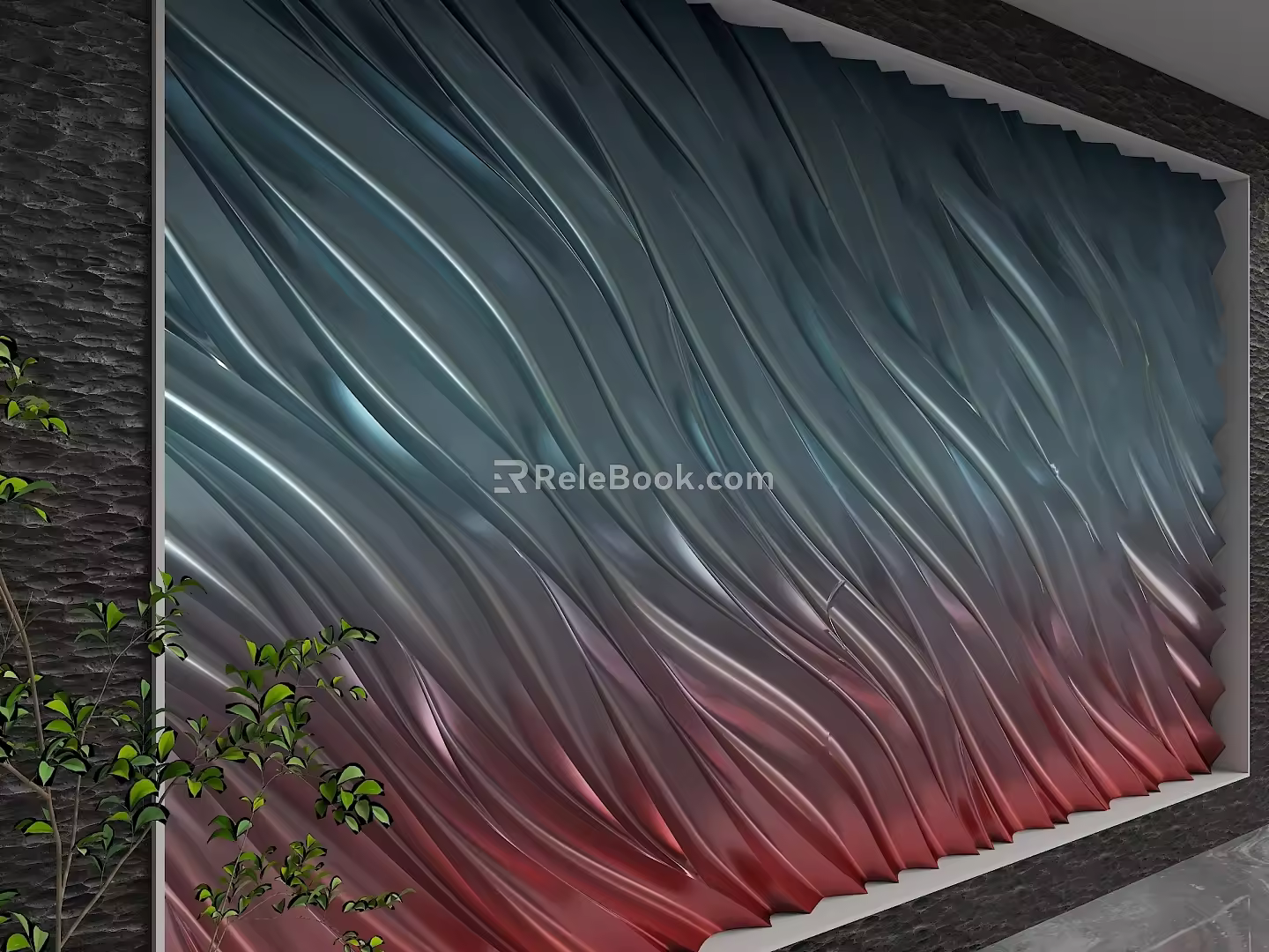 Modern background wall 3d model