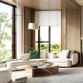 Modern Luxury Bedroom Interior With King Size Bed Wooden Floor And Wall Art