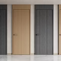 Modern Wooden Hinged Doors In Various Tones With Sleek Design And Metal Handles