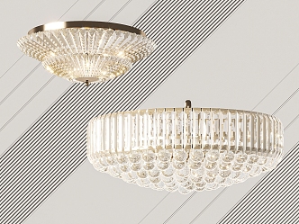 Modern crystal chandelier 3d model