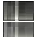 Modern Interior Sliding Doors With Louvered Panels And Black Aluminum Frames 3d model