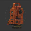 Orange Surveying Instrument with Handle Lens Control Panel and Sturdy Build