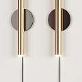 Modern Wall Lamps With Metal Frames Round Shades And Marble Accents