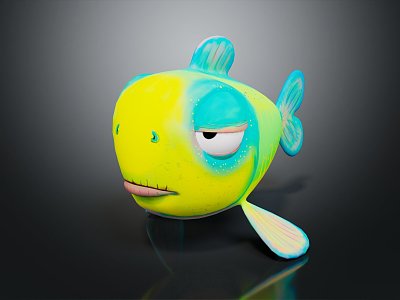 Modern Cartoon Fish Anime Fish Freshwater Fish 3d model