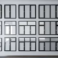 modern windows glass windows 3d model