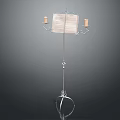 Elegant Metal Music Stand with Sheet Music Candles and Decorative Frame for Instruments