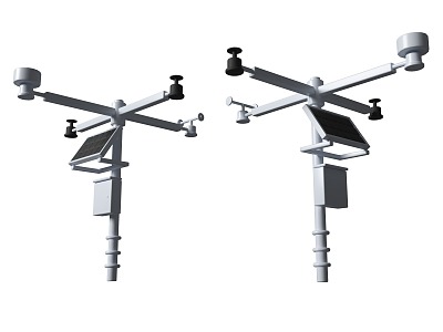 Cartoon style weather station weather detection weather detection equipment 3d model