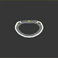 Fashionable Metallic Wrist Accessory With Yellow Circular Details And Protective Edges