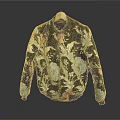 Floral Printed Bomber Jacket With Black Base And Colorful Flower Patterns