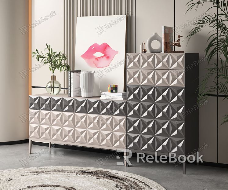 Modern Drawer Cabinet Three Drawer Cabinet Six Drawer Cabinet Side Cabinet Storage Cabinet Decorative Cabinet model