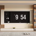 Modern TV Wall Design With Wooden Accents Bookshelves And Decorative Elements