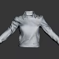 Blue Denim Jacket with Collar Zipper Design and Cuffed Sleeves Casual Fashion Apparel