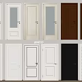 Various Hinged Door Designs with Glass Panels and Panel Styles for Interior Use
