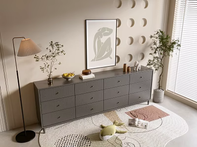 Modern Black Entrance Cabinet Sideboard Cabinet Balcony Cabinet Storage Cabinet Entrance Cabinet 3d model