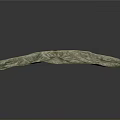 Detailed 3D Mountain Terrain Model With Green Landscape And Valley Features