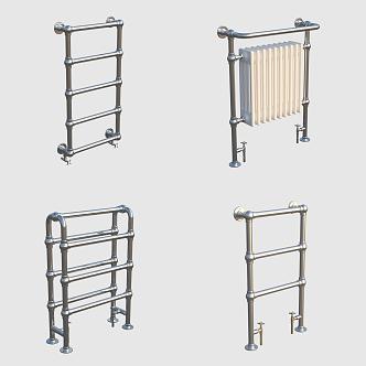 Heating and floor heating pipes for hydropower components 3d model