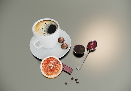 Modern Coffee Food 3d model