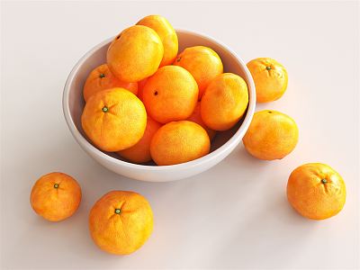 Modern fruit plate orange fruit plate 3d model